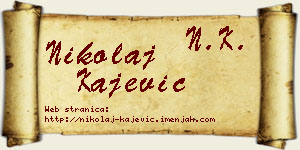 Nikolaj Kajević vizit kartica